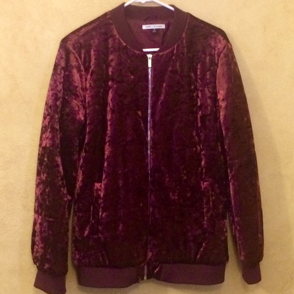 Crushed Velvet Bomber Jacket (Fits M/L)